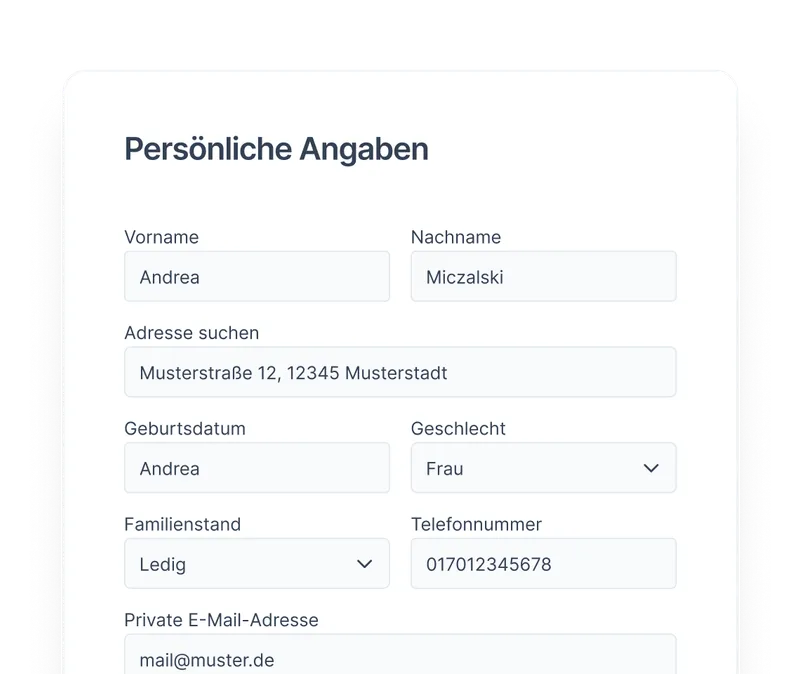 Fehlermeldung bei ungültiger Steuer-ID Eingabe in Fastdocs Formular